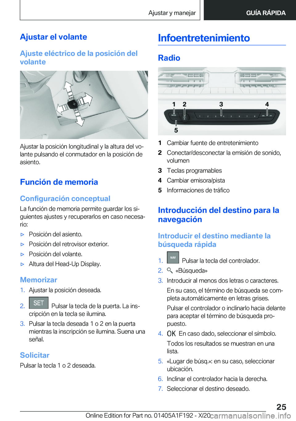 BMW M5 2021  Manuales de Empleo (in Spanish) �A�j�u�s�t�a�r��e�l��v�o�l�a�n�t�e
�A�j�u�s�t�e��e�l�