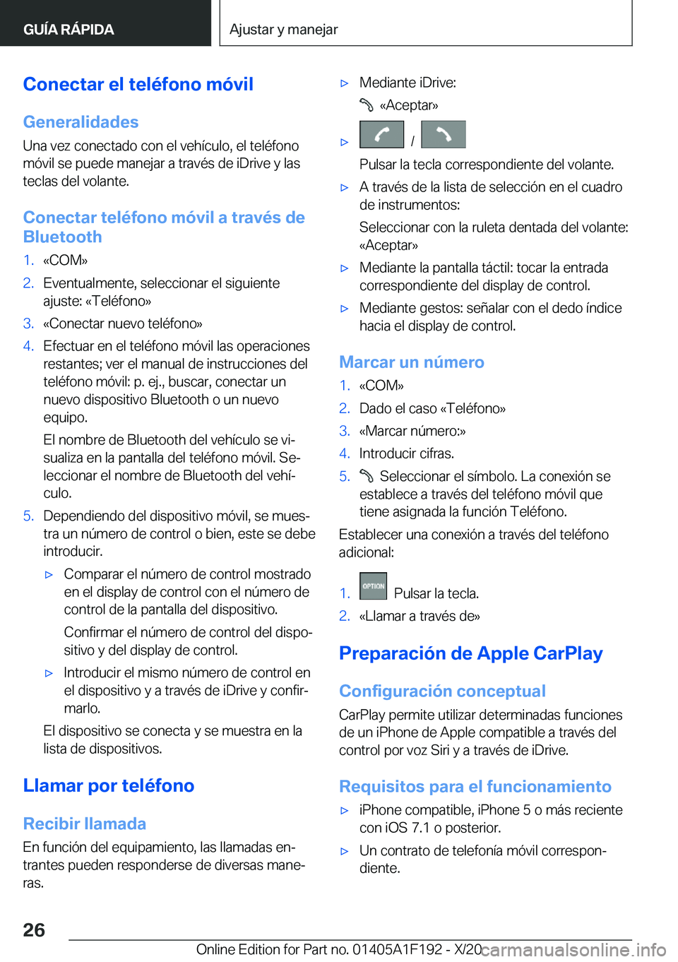 BMW M5 2021  Manuales de Empleo (in Spanish) �C�o�n�e�c�t�a�r��e�l��t�e�l�