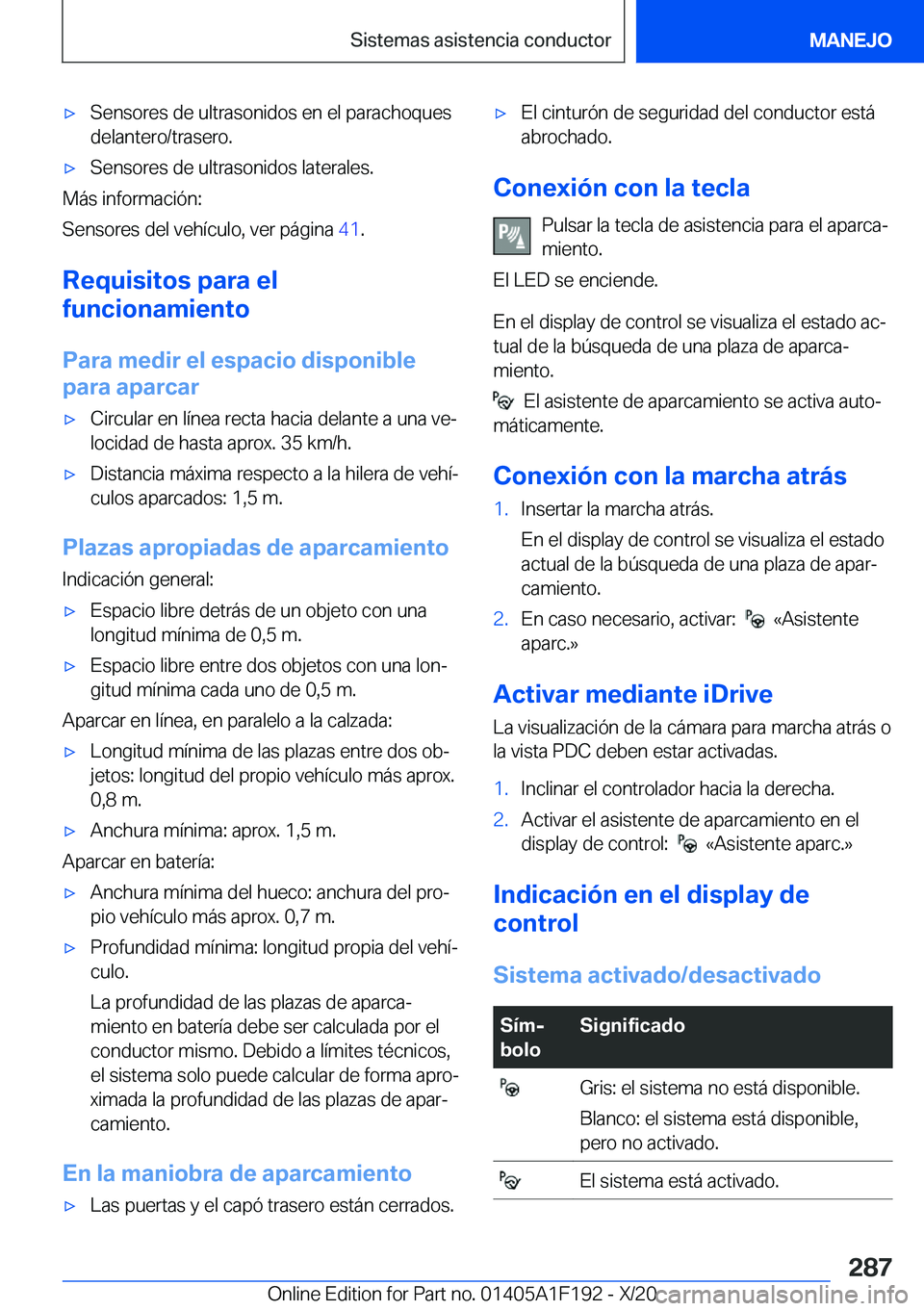 BMW M5 2021  Manuales de Empleo (in Spanish) x�S�e�n�s�o�r�e�s��d�e��u�l�t�r�a�s�o�n�i�d�o�s��e�n��e�l��p�a�r�a�c�h�o�q�u�e�s
�d�e�l�a�n�t�e�r�o�/�t�r�a�s�e�r�o�.x�S�e�n�s�o�r�e�s��d�e��u�l�t�r�a�s�o�n�i�d�o�s��l�a�t�e�r�a�l�e�s�.
�M�