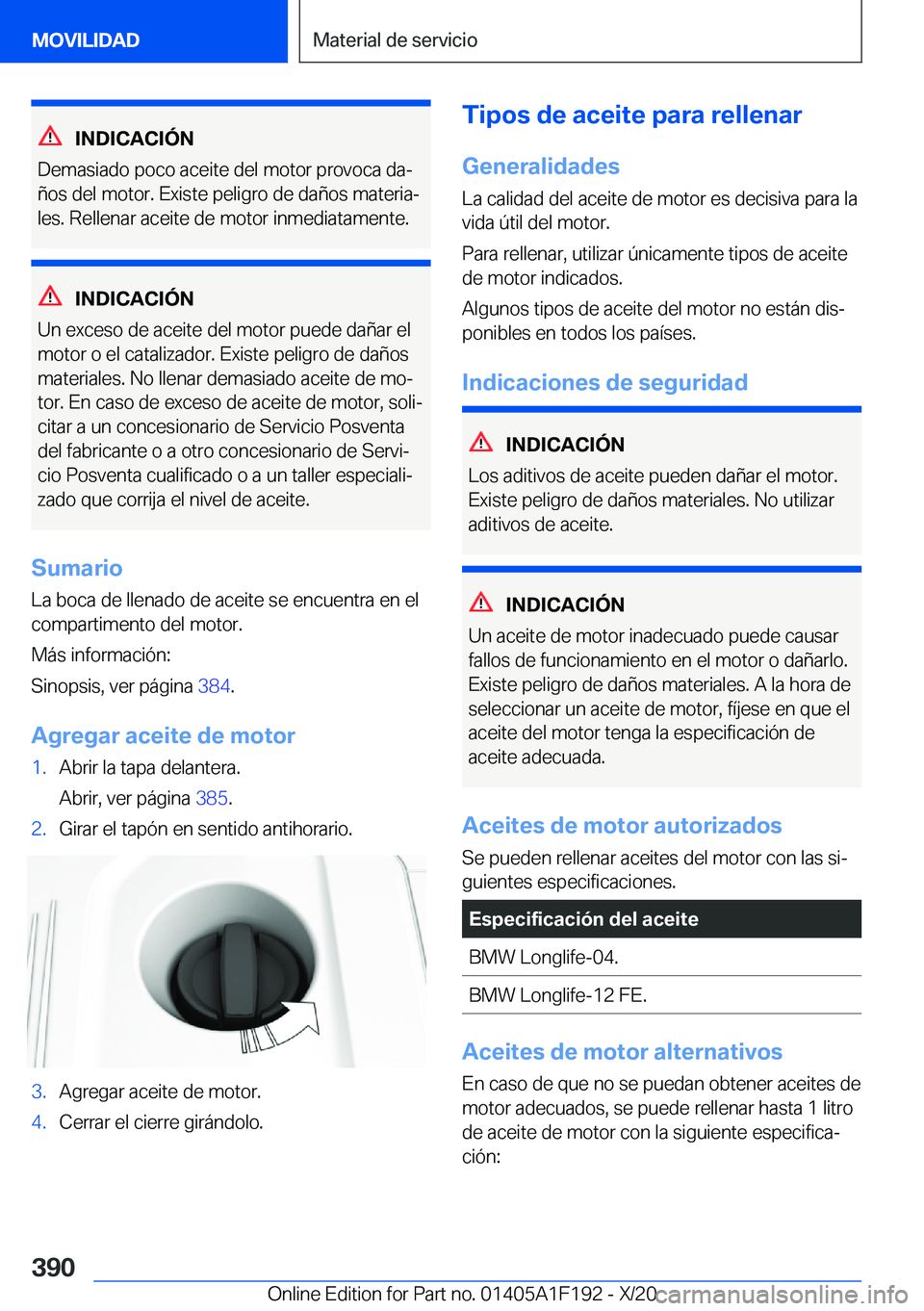 BMW M5 2021  Manuales de Empleo (in Spanish) �I�N�D�I�C�A�C�I�