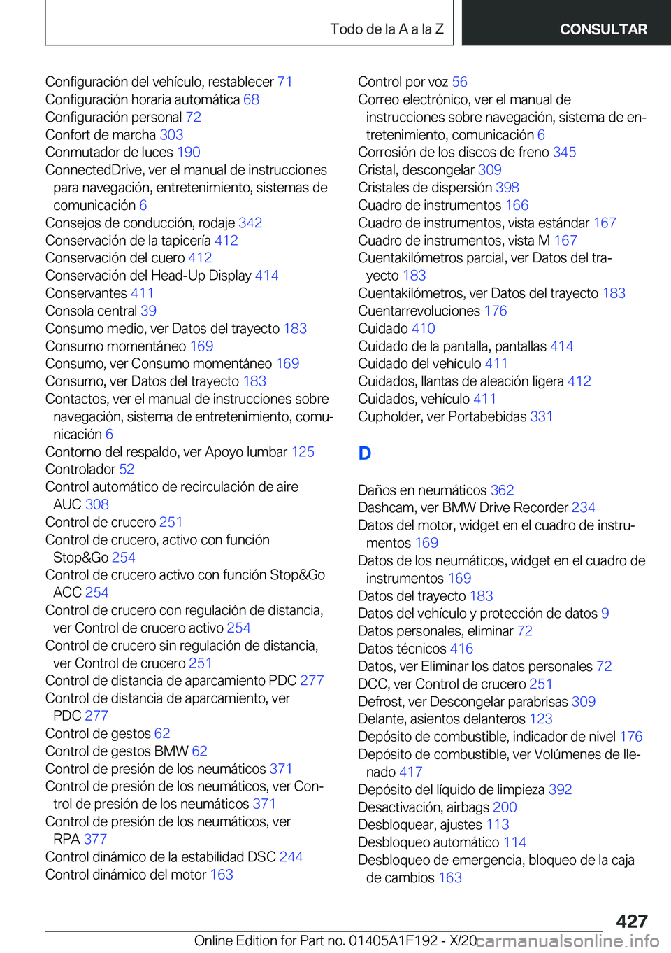 BMW M5 2021  Manuales de Empleo (in Spanish) �C�o�n�f�i�g�u�r�a�c�i�