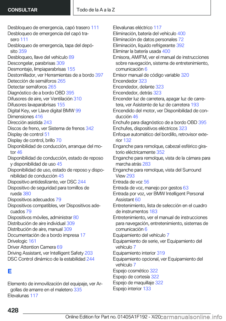 BMW M5 2021  Manuales de Empleo (in Spanish) �D�e�s�b�l�o�q�u�e�o��d�e��e�m�e�r�g�e�n�c�i�a�,��c�a�p�