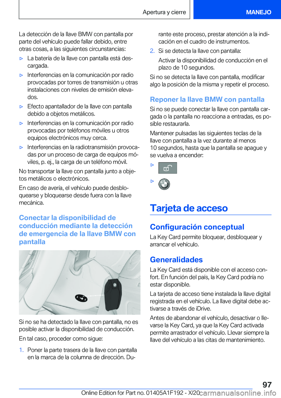 BMW M5 2021  Manuales de Empleo (in Spanish) �L�a��d�e�t�e�c�c�i�