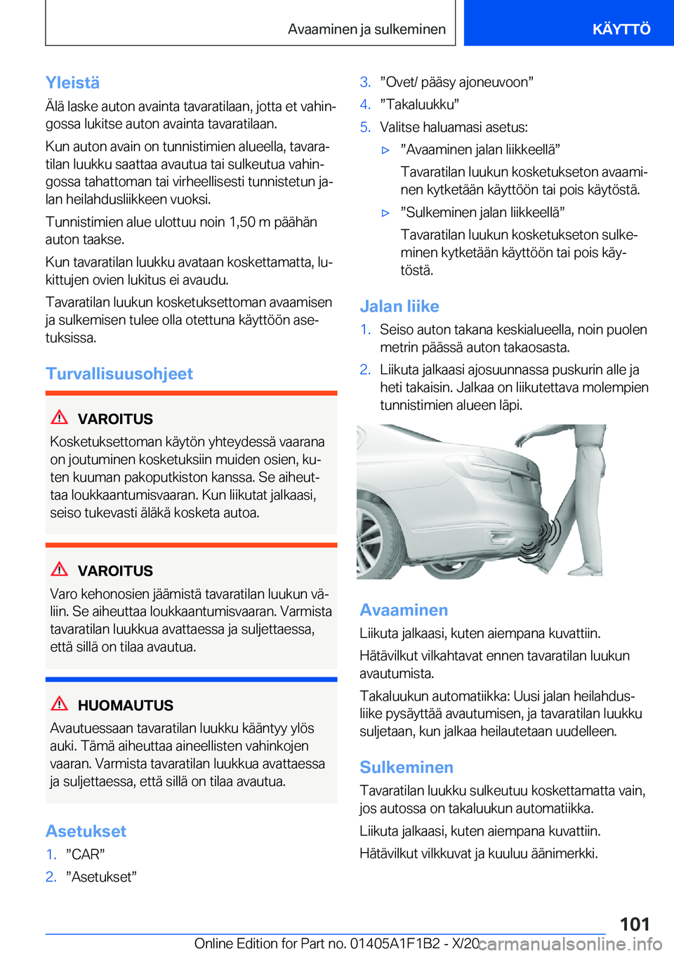 BMW M5 2021  Omistajan Käsikirja (in Finnish) �Y�l�e�i�s�t�