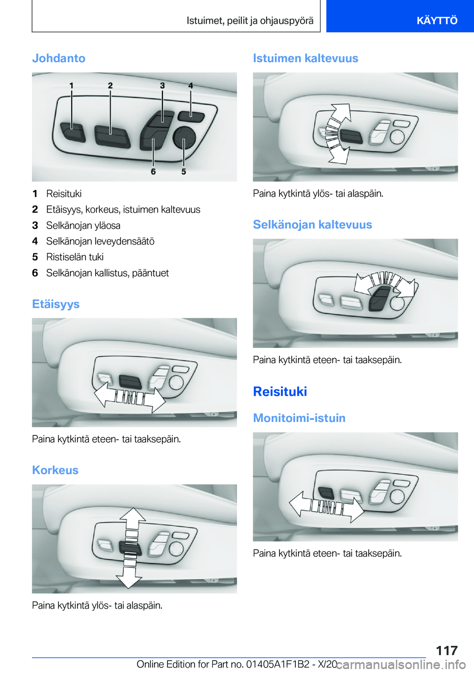 BMW M5 2021  Omistajan Käsikirja (in Finnish) �J�o�h�d�a�n�t�o�1�R�e�i�s�i�t�u�k�i�2�E�t�