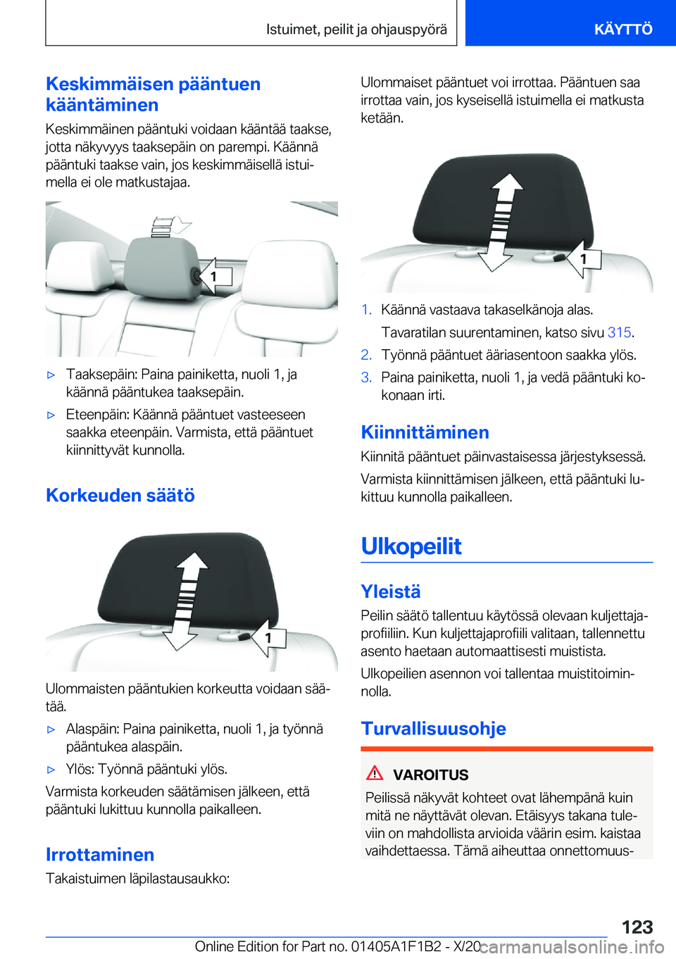 BMW M5 2021  Omistajan Käsikirja (in Finnish) �K�e�s�k�i�m�m�