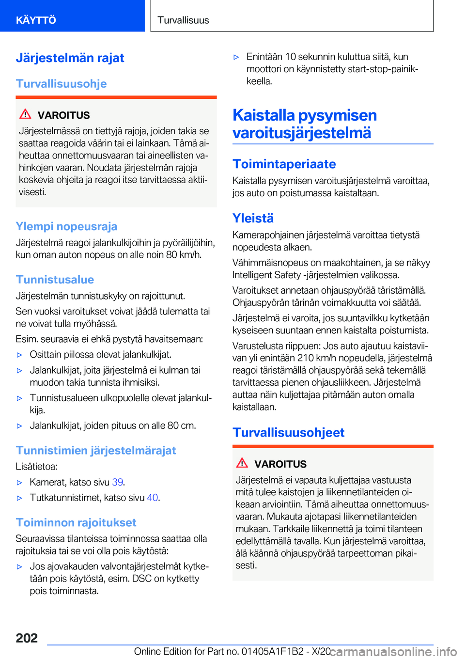 BMW M5 2021  Omistajan Käsikirja (in Finnish) �J�