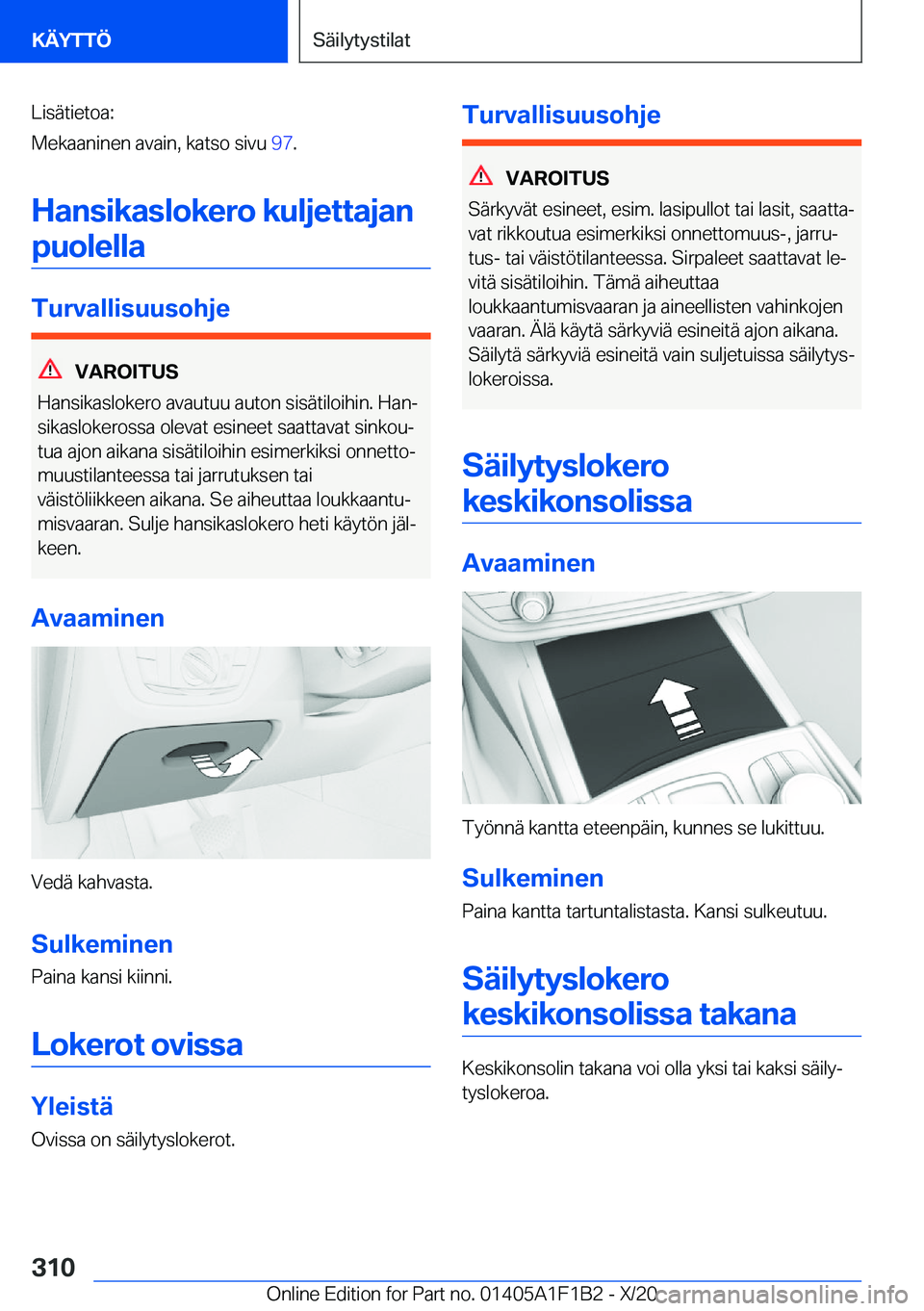 BMW M5 2021  Omistajan Käsikirja (in Finnish) �L�i�s�