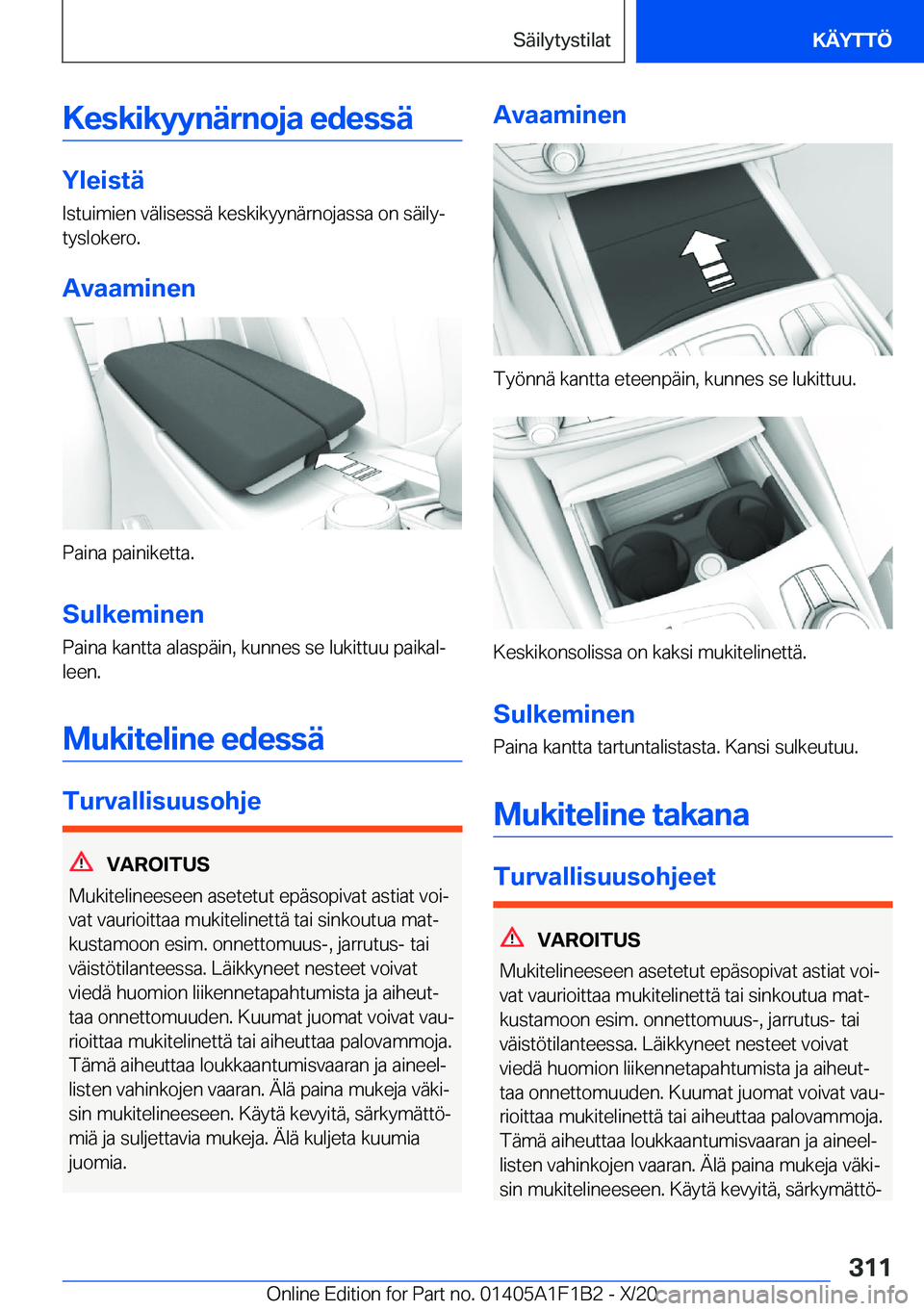 BMW M5 2021  Omistajan Käsikirja (in Finnish) �K�e�s�k�i�k�y�y�n�