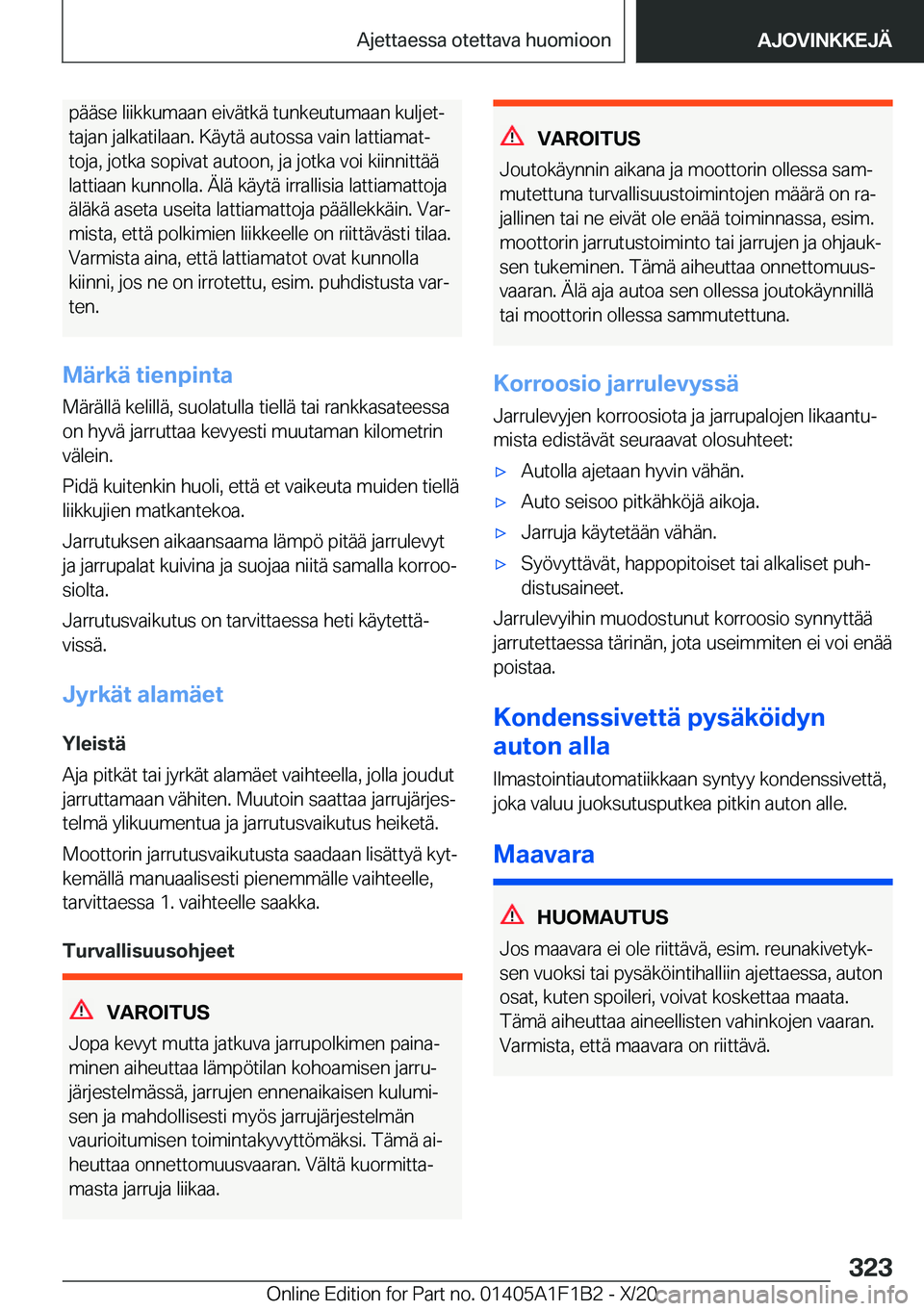 BMW M5 2021  Omistajan Käsikirja (in Finnish) �p�