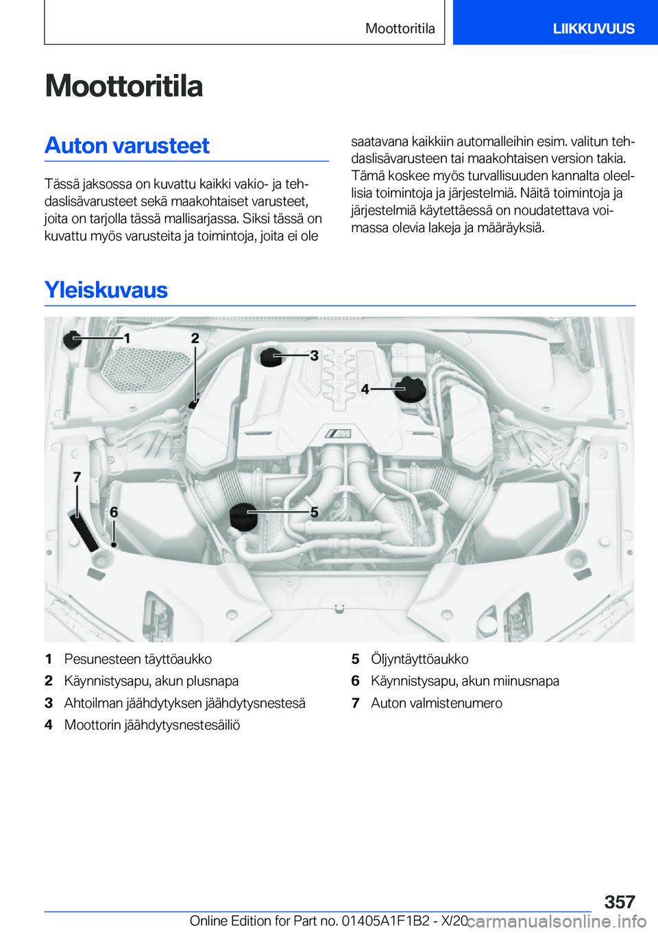 BMW M5 2021  Omistajan Käsikirja (in Finnish) �M�o�o�t�t�o�r�i�t�i�l�a�A�u�t�o�n��v�a�r�u�s�t�e�e�t
�T�