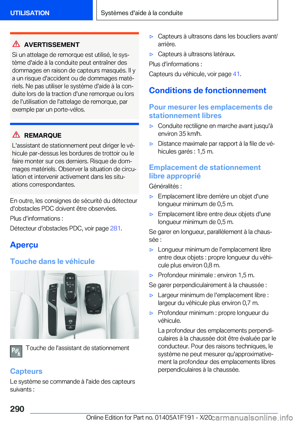 BMW M5 2021  Notices Demploi (in French) �A�V�E�R�T�I�S�S�E�M�E�N�T
�S�i��u�n��a�t�t�e�l�a�g�e��d�e��r�e�m�o�r�q�u�e��e�s�t��u�t�i�l�i�s�é�,��l�e��s�y�sj
�t�è�m�e��d�'�a�i�d�e��