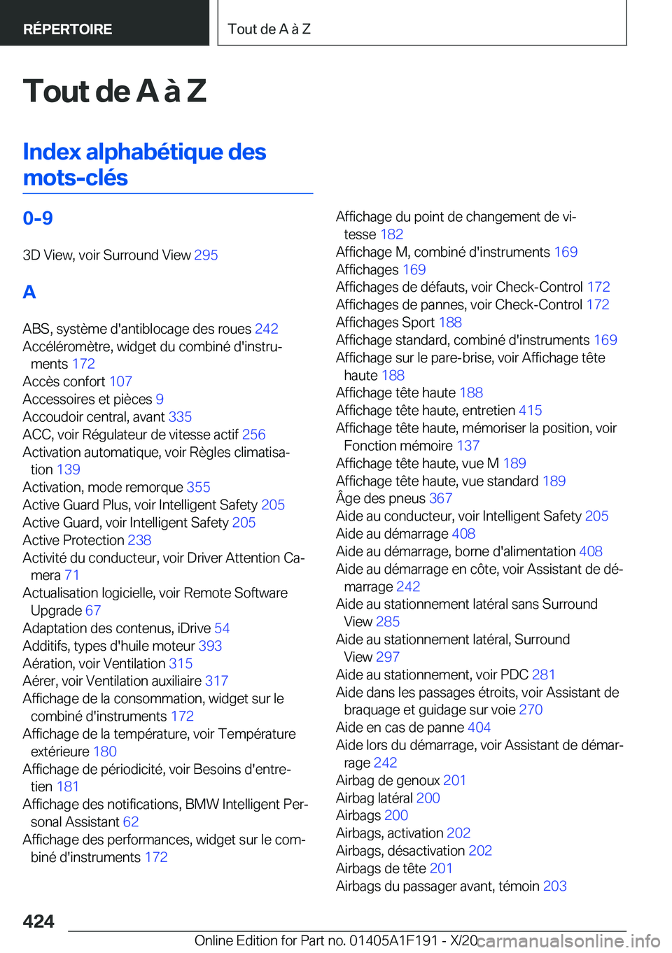BMW M5 2021  Notices Demploi (in French) �T�o�u�t��d�e��A��
