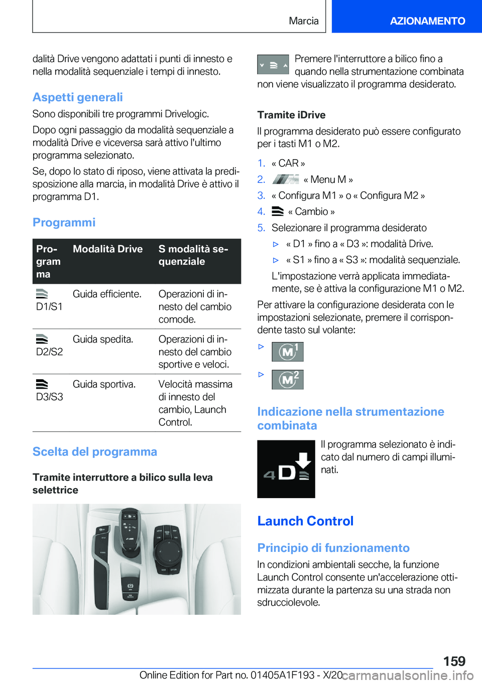BMW M5 2021  Libretti Di Uso E manutenzione (in Italian) �d�a�l�i�t�