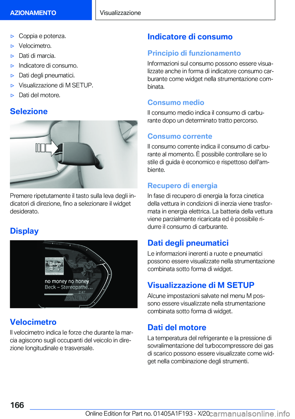 BMW M5 2021  Libretti Di Uso E manutenzione (in Italian) 'x�C�o�p�p�i�a��e��p�o�t�e�n�z�a�.'x�V�e�l�o�c�i�m�e�t�r�o�.'x�D�a�t�i��d�i��m�a�r�c�i�a�.'x�I�n�d�i�c�a�t�o�r�e��d�i��c�o�n�s�u�m�o�.'x�D�a�t�i��d�e�g�l�i��p�n�e�u�m�a�t�i