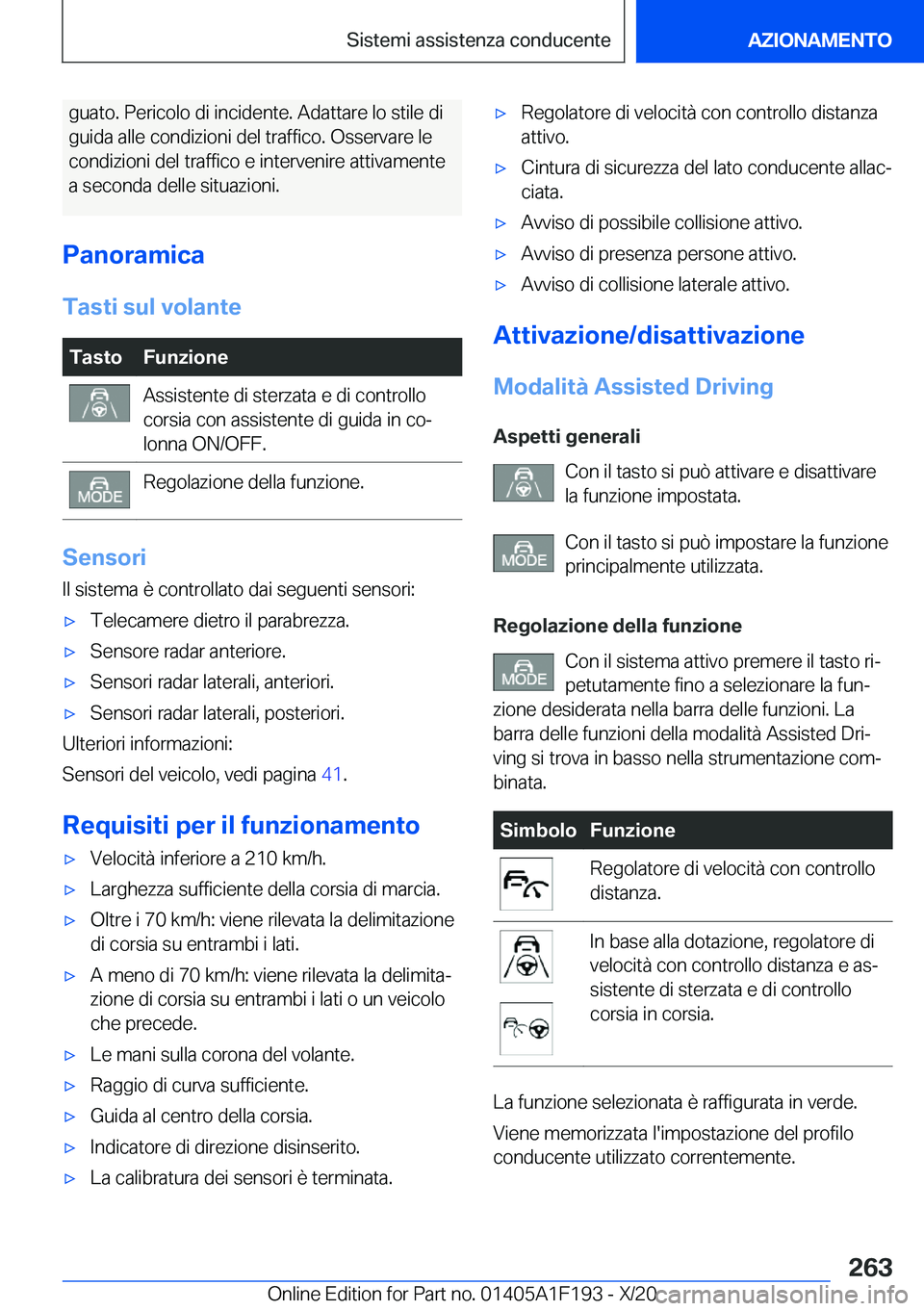 BMW M5 2021  Libretti Di Uso E manutenzione (in Italian) �g�u�a�t�o�.��P�e�r�i�c�o�l�o��d�i��i�n�c�i�d�e�n�t�e�.��A�d�a�t�t�a�r�e��l�o��s�t�i�l�e��d�i
�g�u�i�d�a��a�l�l�e��c�o�n�d�i�z�i�o�n�i��d�e�l��t�r�a�f�f�i�c�o�.��O�s�s�e�r�v�a�r�e��l�e
�c