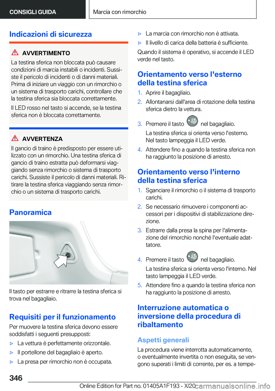 BMW M5 2021  Libretti Di Uso E manutenzione (in Italian) �I�n�d�i�c�a�z�i�o�n�i��d�i��s�i�c�u�r�e�z�z�a
�A�V�V�E�R�T�I�M�E�N�T�O
�L�a��t�e�s�t�i�n�a��s�f�e�r�i�c�a��n�o�n��b�l�o�c�c�a�t�a��p�u�