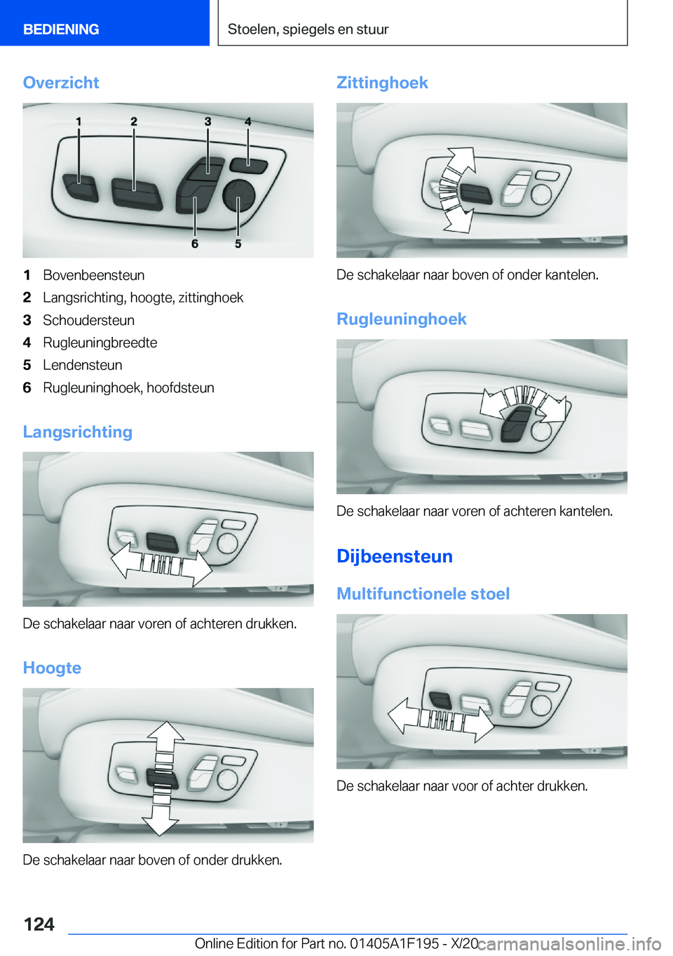 BMW M5 2021  Instructieboekjes (in Dutch) �O�v�e�r�z�i�c�h�t�1�B�o�v�e�n�b�e�e�n�s�t�e�u�n�2�L�a�n�g�s�r�i�c�h�t�i�n�g�,��h�o�o�g�t�e�,��z�i�t�t�i�n�g�h�o�e�k�3�S�c�h�o�u�d�e�r�s�t�e�u�n�4�R�u�g�l�e�u�n�i�n�g�b�r�e�e�d�t�e�5�L�e�n�d�e�n�s�t