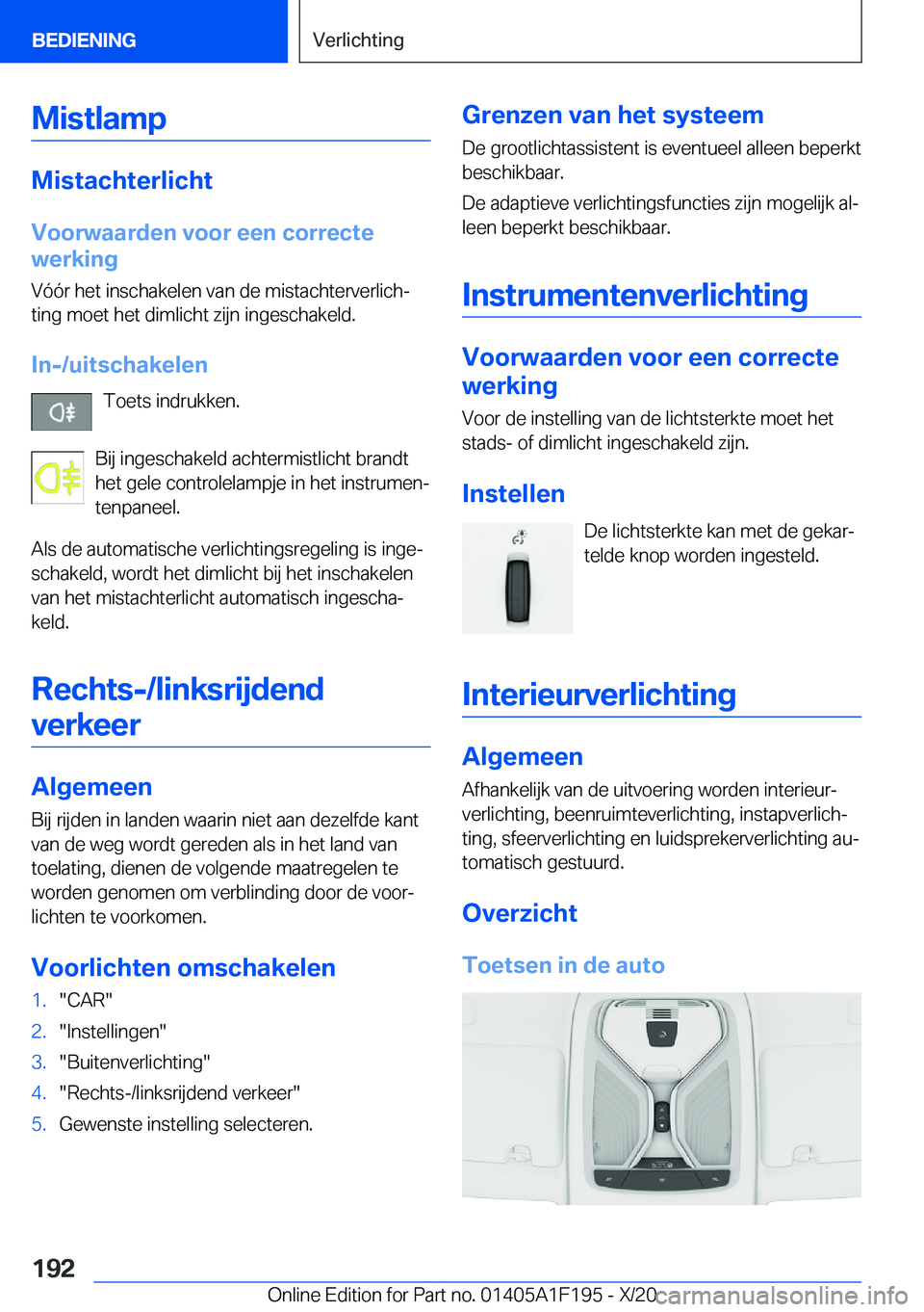 BMW M5 2021  Instructieboekjes (in Dutch) �M�i�s�t�l�a�m�p
�M�i�s�t�a�c�h�t�e�r�l�i�c�h�t�V�o�o�r�w�a�a�r�d�e�n��v�o�o�r��e�e�n��c�o�r�r�e�c�t�e
�w�e�r�k�i�n�g
�V�