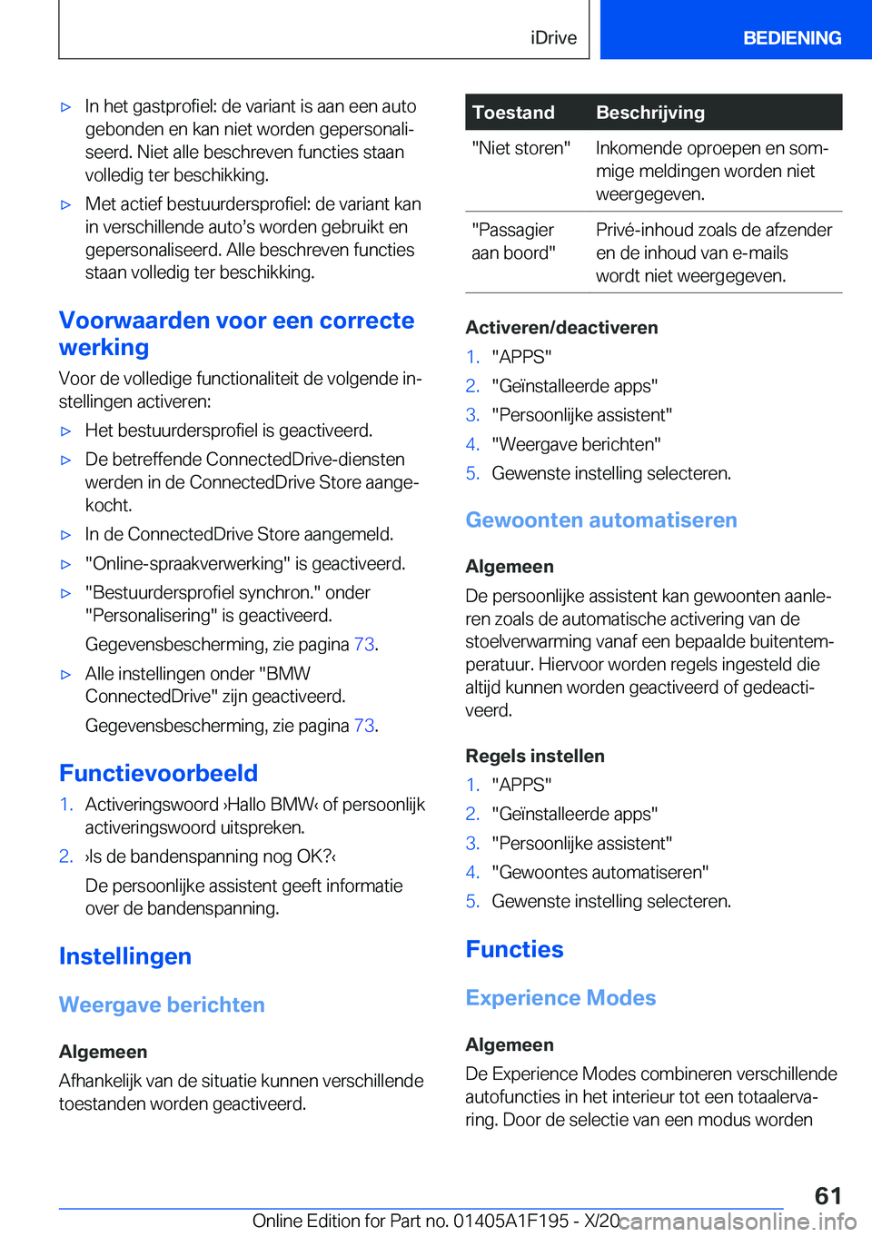 BMW M5 2021  Instructieboekjes (in Dutch) 'x�I�n��h�e�t��g�a�s�t�p�r�o�f�i�e�l�:��d�e��v�a�r�i�a�n�t��i�s��a�a�n��e�e�n��a�u�t�o�g�e�b�o�n�d�e�n��e�n��k�a�n��n�i�e�t��w�o�r�d�e�n��g�e�p�e�r�s�o�n�a�l�ij
�s�e�e�r�d�.��N�i�e�