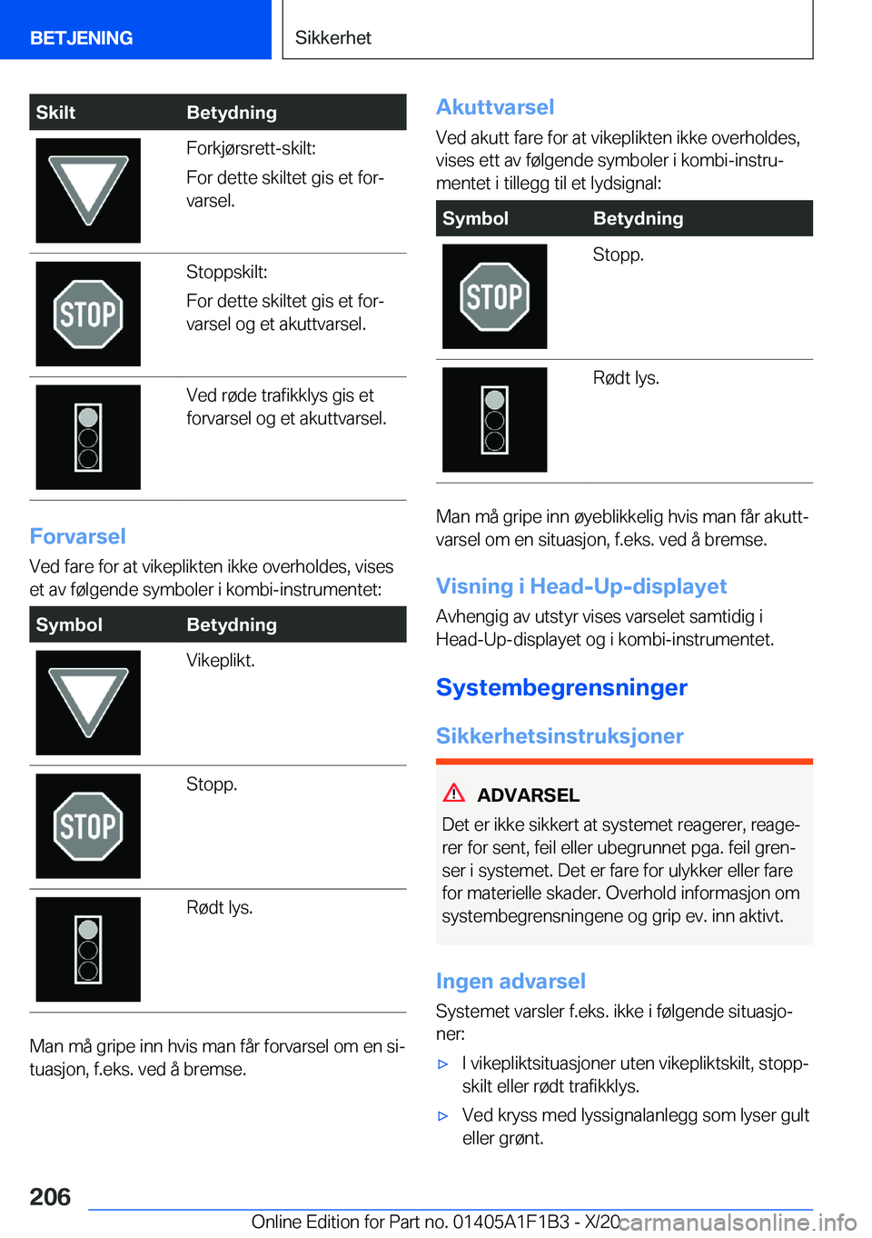 BMW M5 2021  InstruksjonsbØker (in Norwegian) �S�k�i�l�t�B�e�t�y�d�n�i�n�g�F�o�r�k�j�