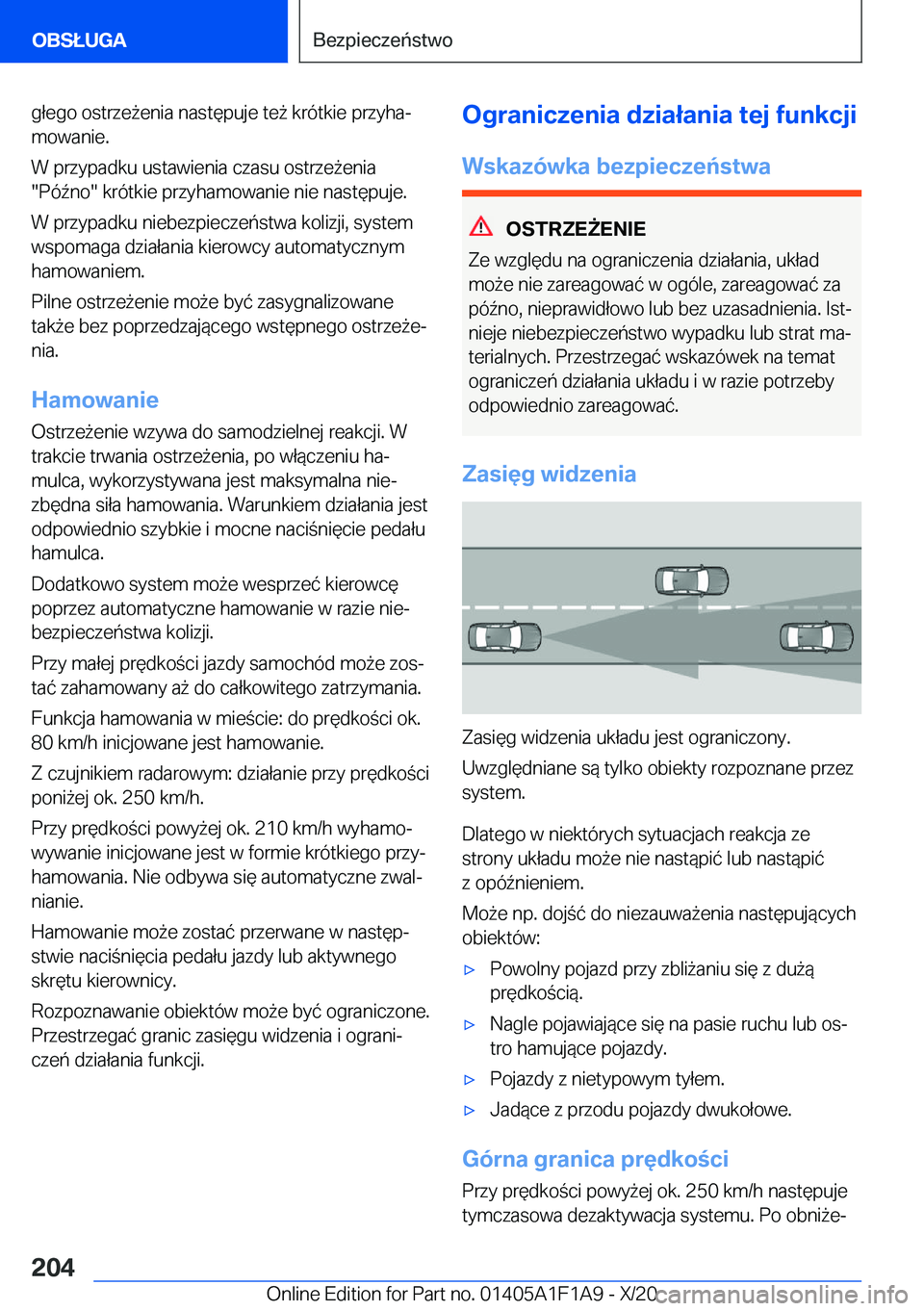 BMW M5 2021  Instrukcja obsługi (in Polish) �g�ł�e�g�o��o�s�t�r�z�e9�e�n�i�a��n�a�s�t�