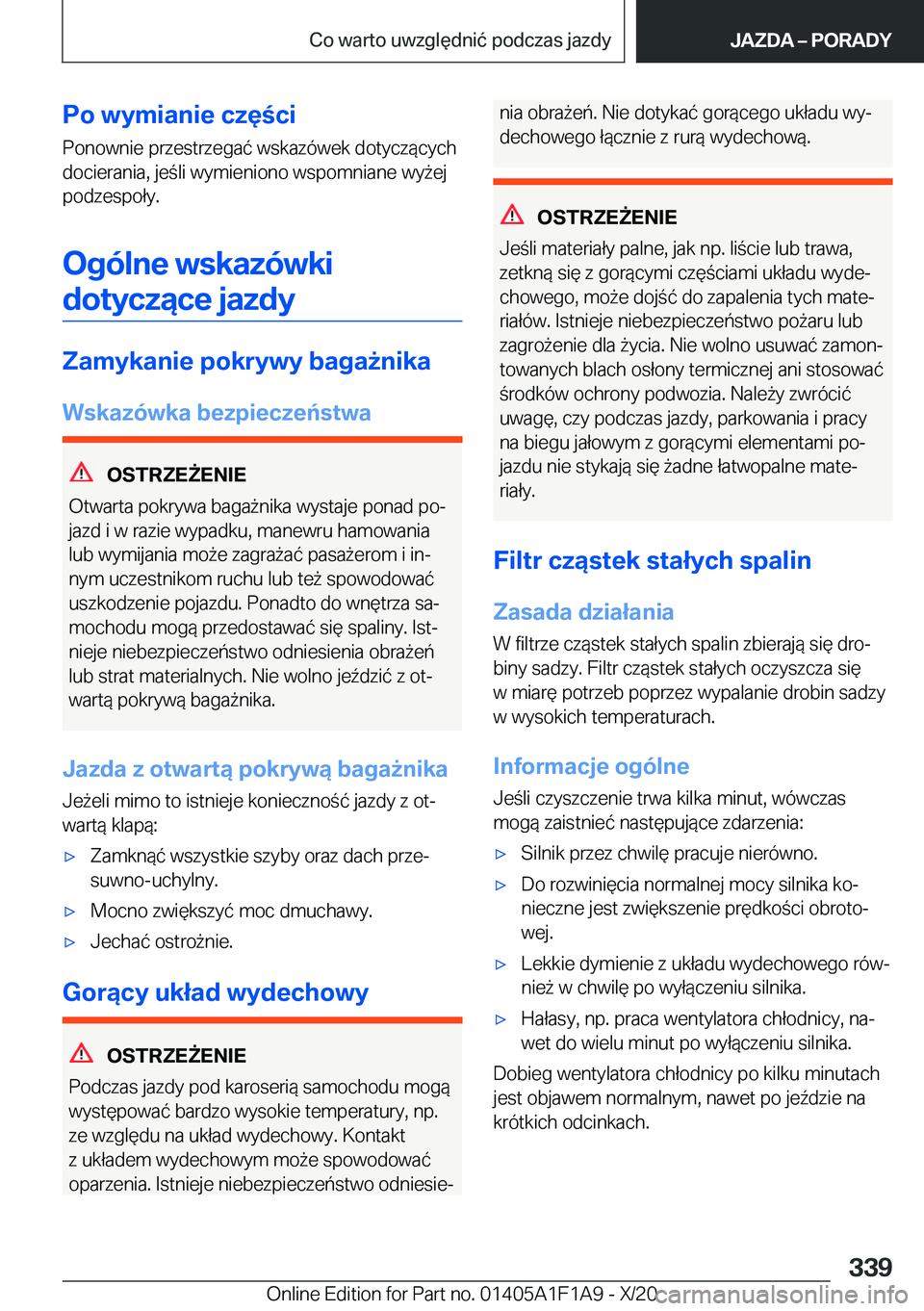 BMW M5 2021  Instrukcja obsługi (in Polish) �P�o��w�y�m�i�a�n�i�e��c�z�