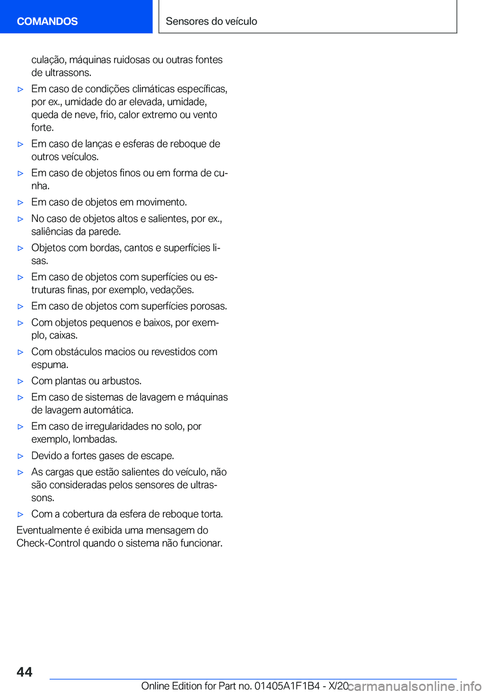 BMW M5 2021  Manual do condutor (in Portuguese) �c�u�l�a�