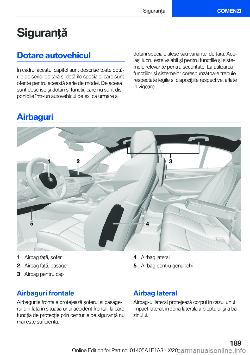 BMW M5 2021  Ghiduri De Utilizare (in Romanian) �S�i�g�u�r�a�n�