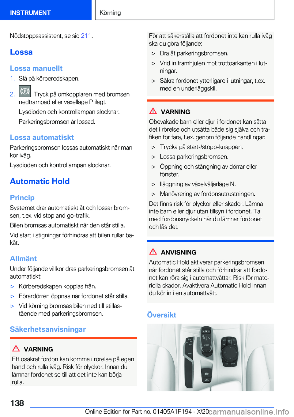 BMW M5 2021  InstruktionsbÖcker (in Swedish) �N�