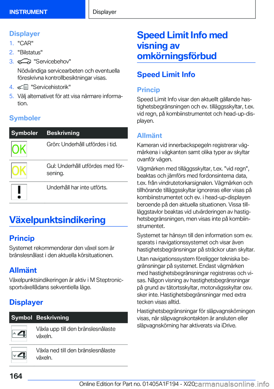 BMW M5 2021  InstruktionsbÖcker (in Swedish) �D�i�s�p�l�a�y�e�r�1�.��C�A�R��2�.��B�i�l�s�t�a�t�u�s��3�.����S�e�r�v�i�c�e�b�e�h�o�v�
�N�