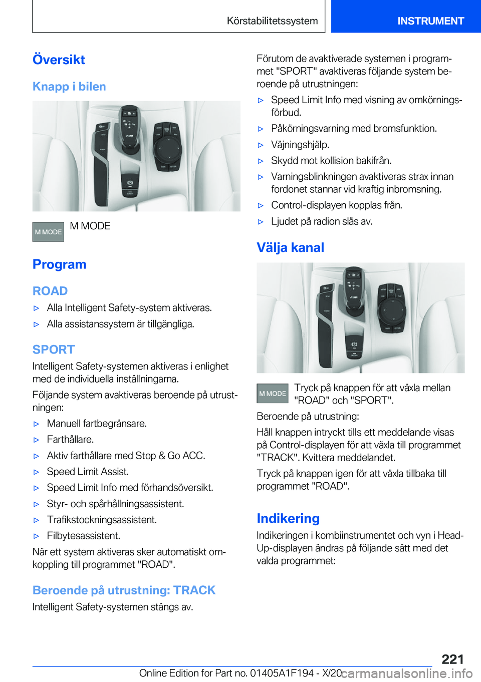 BMW M5 2021  InstruktionsbÖcker (in Swedish) �