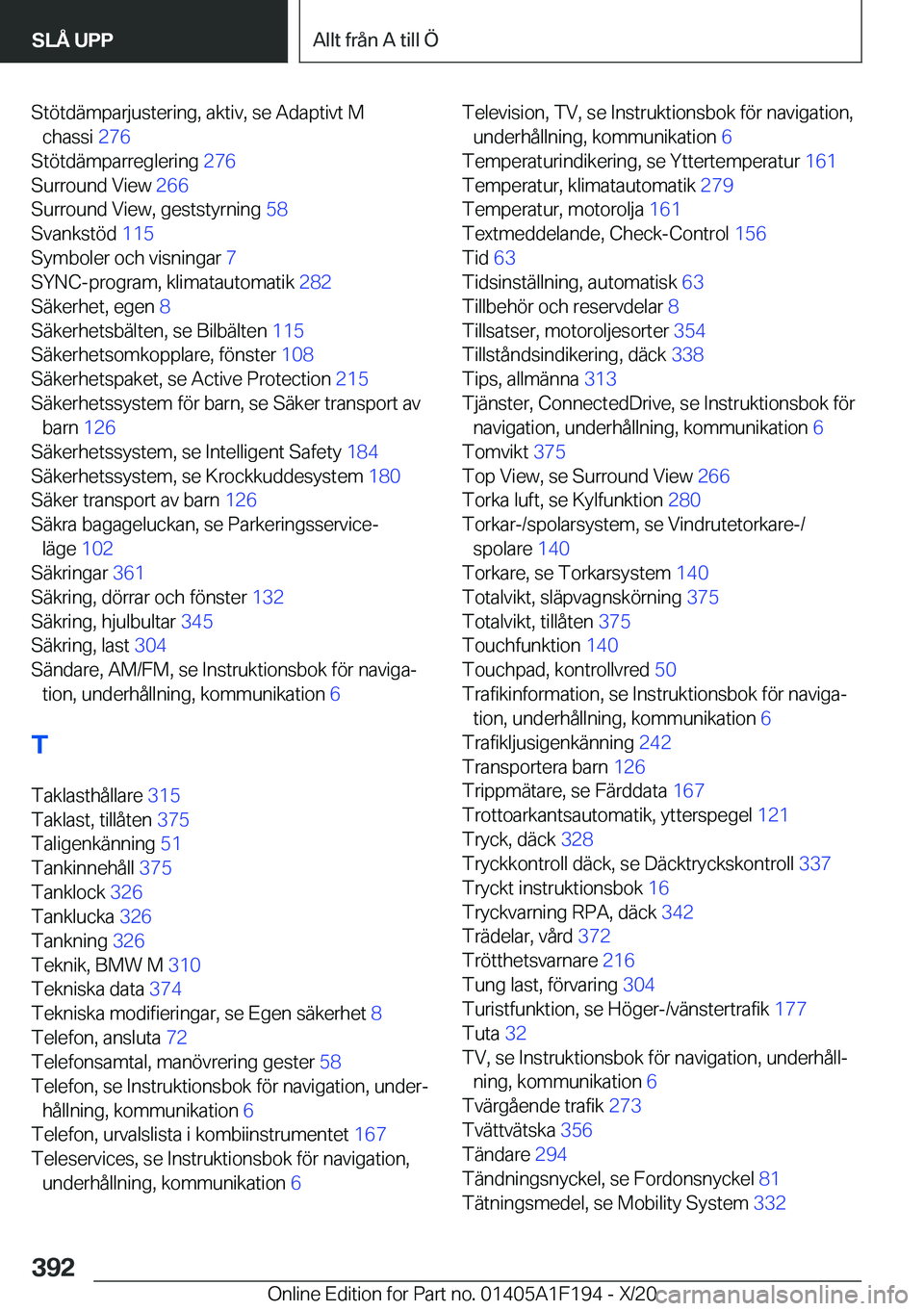 BMW M5 2021  InstruktionsbÖcker (in Swedish) �S�t�
