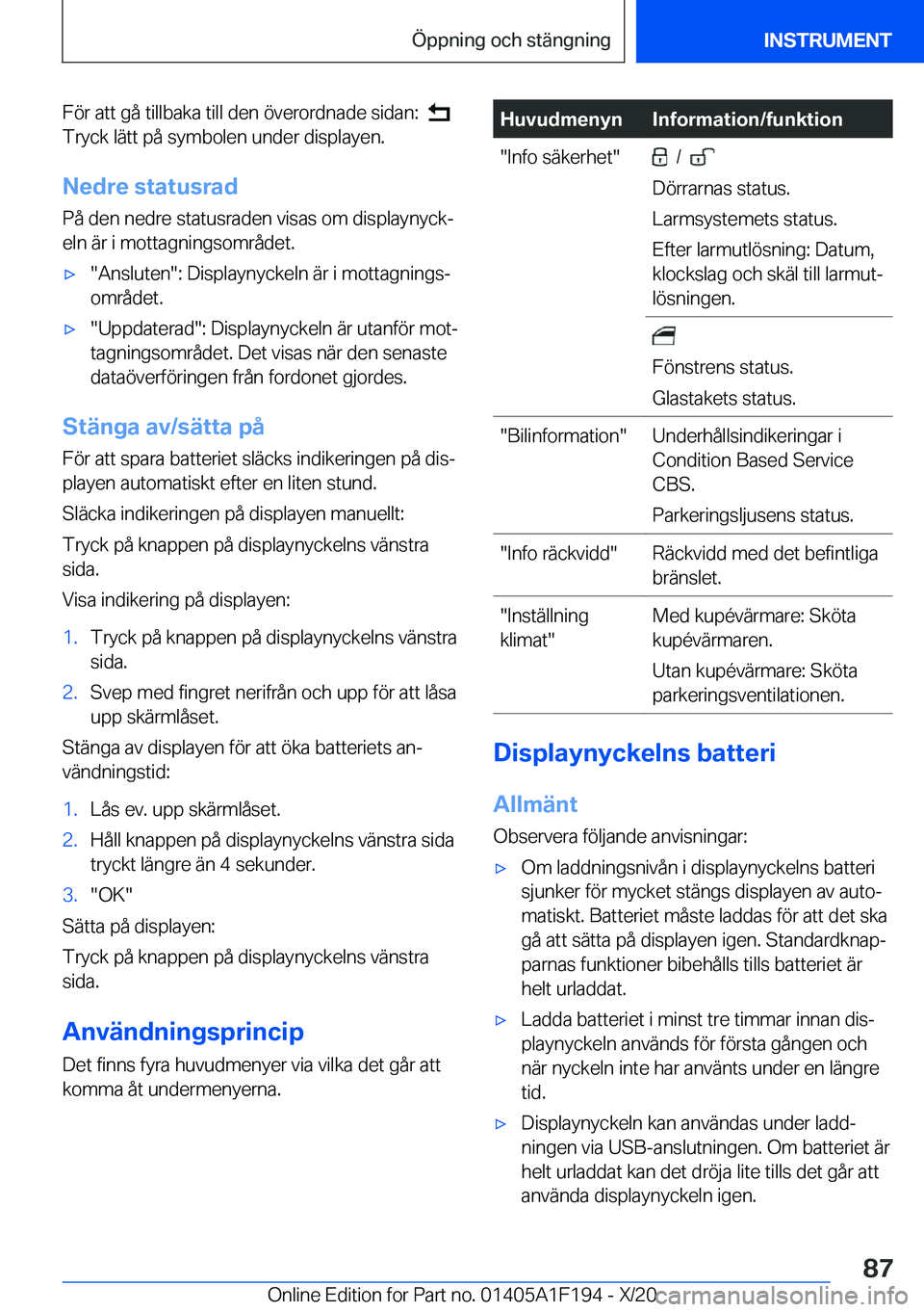 BMW M5 2021  InstruktionsbÖcker (in Swedish) �F�