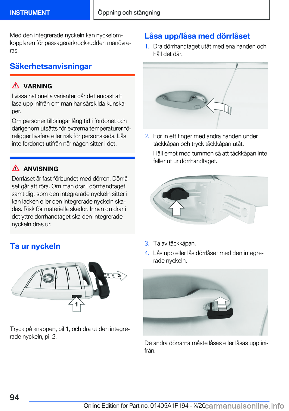 BMW M5 2021  InstruktionsbÖcker (in Swedish) �M�e�d��d�e�n��i�n�t�e�g�r�e�r�a�d�e��n�y�c�k�e�l�n��k�a�n��n�y�c�k�e�l�o�mj
�k�o�p�p�l�a�r�e�n��f�