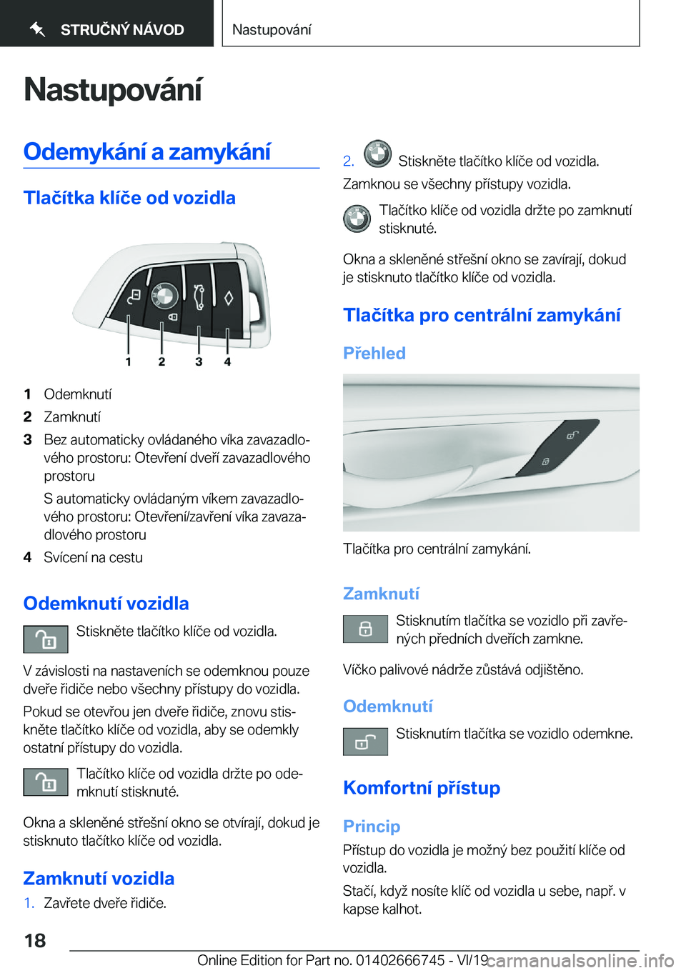 BMW M5 2020  Návod na použití (in Czech) �N�a�s�t�u�p�o�v�