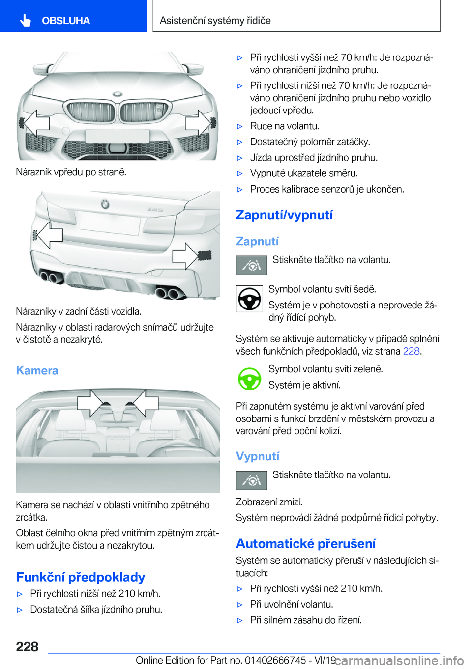 BMW M5 2020  Návod na použití (in Czech) �N�
