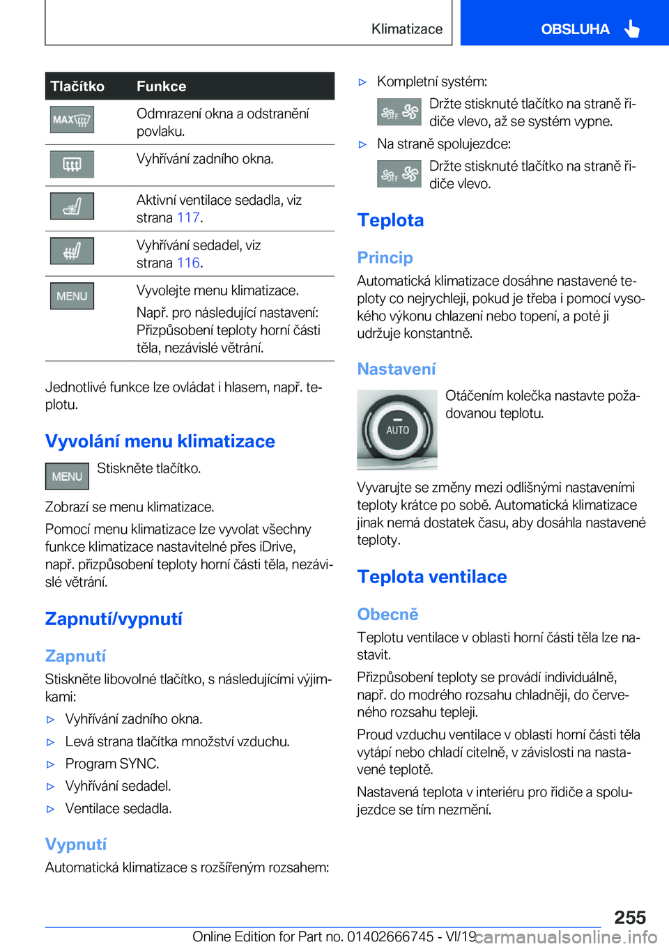 BMW M5 2020  Návod na použití (in Czech) �T�l�a�č�
