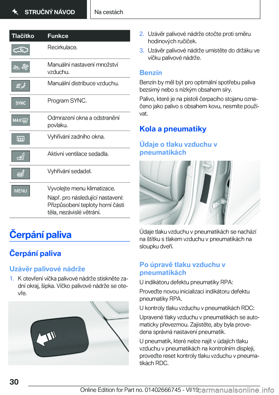 BMW M5 2020  Návod na použití (in Czech) �T�l�a�č�