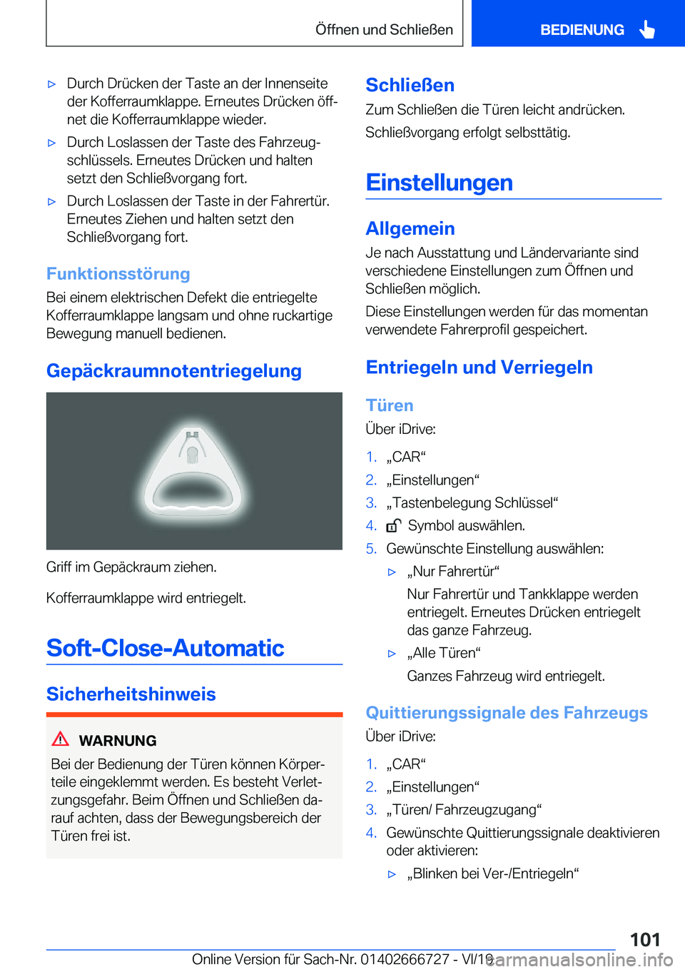 BMW M5 2020  Betriebsanleitungen (in German) 'x�D�u�r�c�h��D�r�