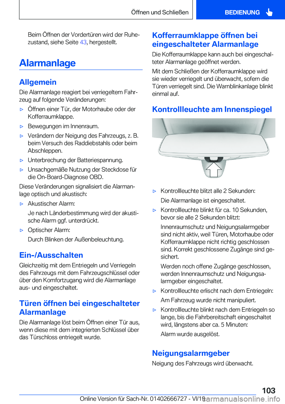 BMW M5 2020  Betriebsanleitungen (in German) �B�e�i�m��