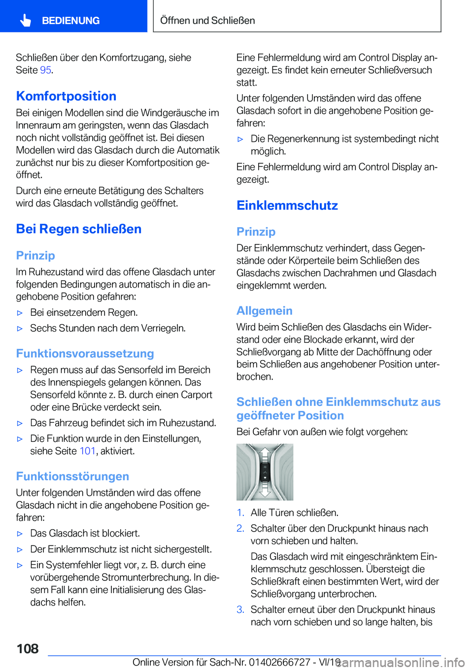 BMW M5 2020  Betriebsanleitungen (in German) �S�c�h�l�i�e�