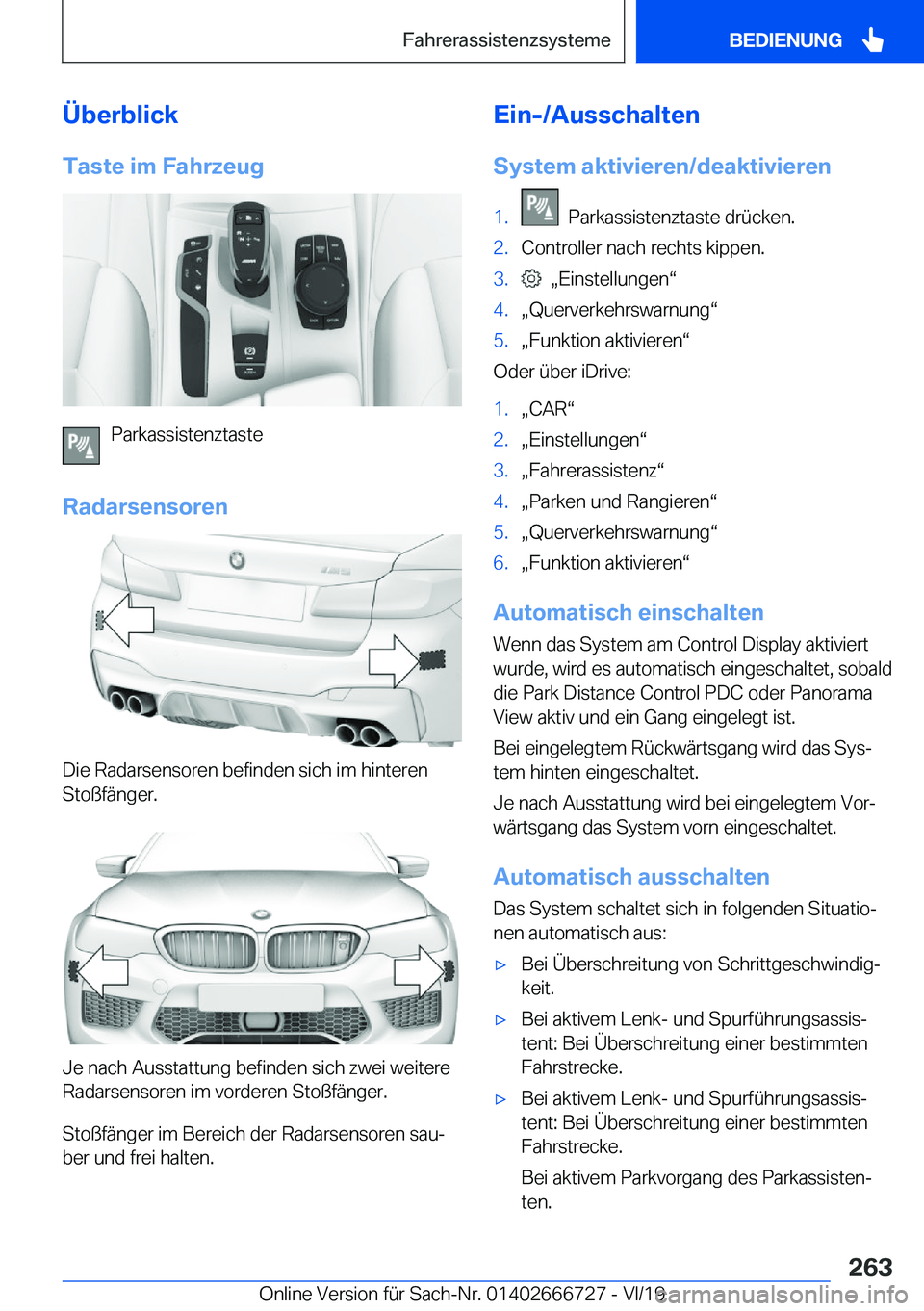 BMW M5 2020  Betriebsanleitungen (in German) �