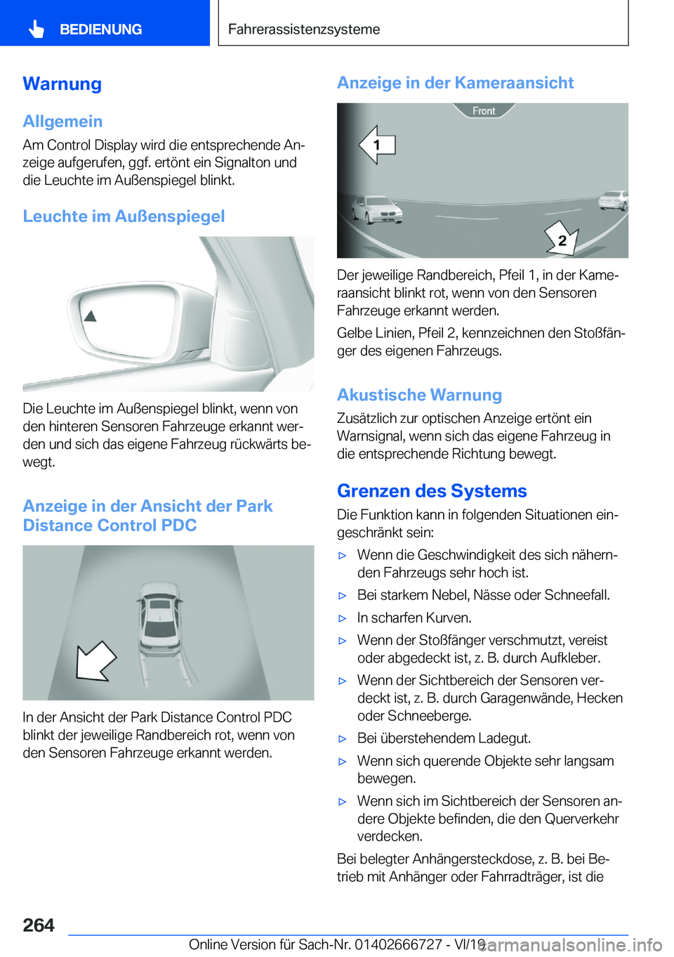 BMW M5 2020  Betriebsanleitungen (in German) �W�a�r�n�u�n�g
�A�l�l�g�e�m�e�i�n �A�m��C�o�n�t�r�o�l��D�i�s�p�l�a�y��w�i�r�d��d�i�e��e�n�t�s�p�r�e�c�h�e�n�d�e��A�nj
�z�e�i�g�e��a�u�f�g�e�r�u�f�e�n�,��g�g�f�.��e�r�t�