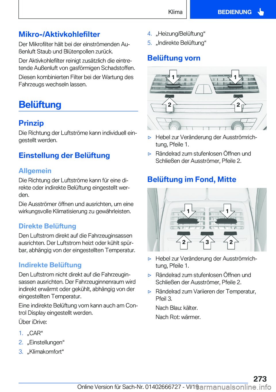 BMW M5 2020  Betriebsanleitungen (in German) �M�i�k�r�o�-�/�A�k�t�i�v�k�o�h�l�e�f�i�l�t�e�r�D�e�r��M�i�k�r�o�f�i�l�t�e�r��h�