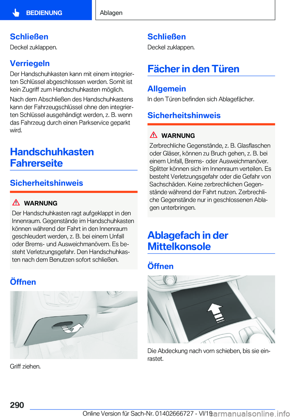 BMW M5 2020  Betriebsanleitungen (in German) �S�c�h�l�i�e�
