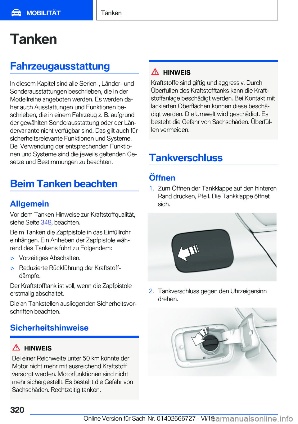 BMW M5 2020  Betriebsanleitungen (in German) �T�a�n�k�e�n�F�a�h�r�z�e�u�g�a�u�s�s�t�a�t�t�u�n�g
�I�n��d�i�e�s�e�m��K�a�p�i�t�e�l��s�i�n�d��a�l�l�e��S�e�r�i�e�n�-�,��L�