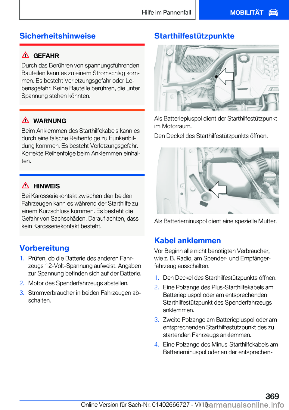 BMW M5 2020  Betriebsanleitungen (in German) �S�i�c�h�e�r�h�e�i�t�s�h�i�n�w�e�i�s�e
�G�E�F�A�H�R
�D�u�r�c�h��d�a�s��B�e�r�