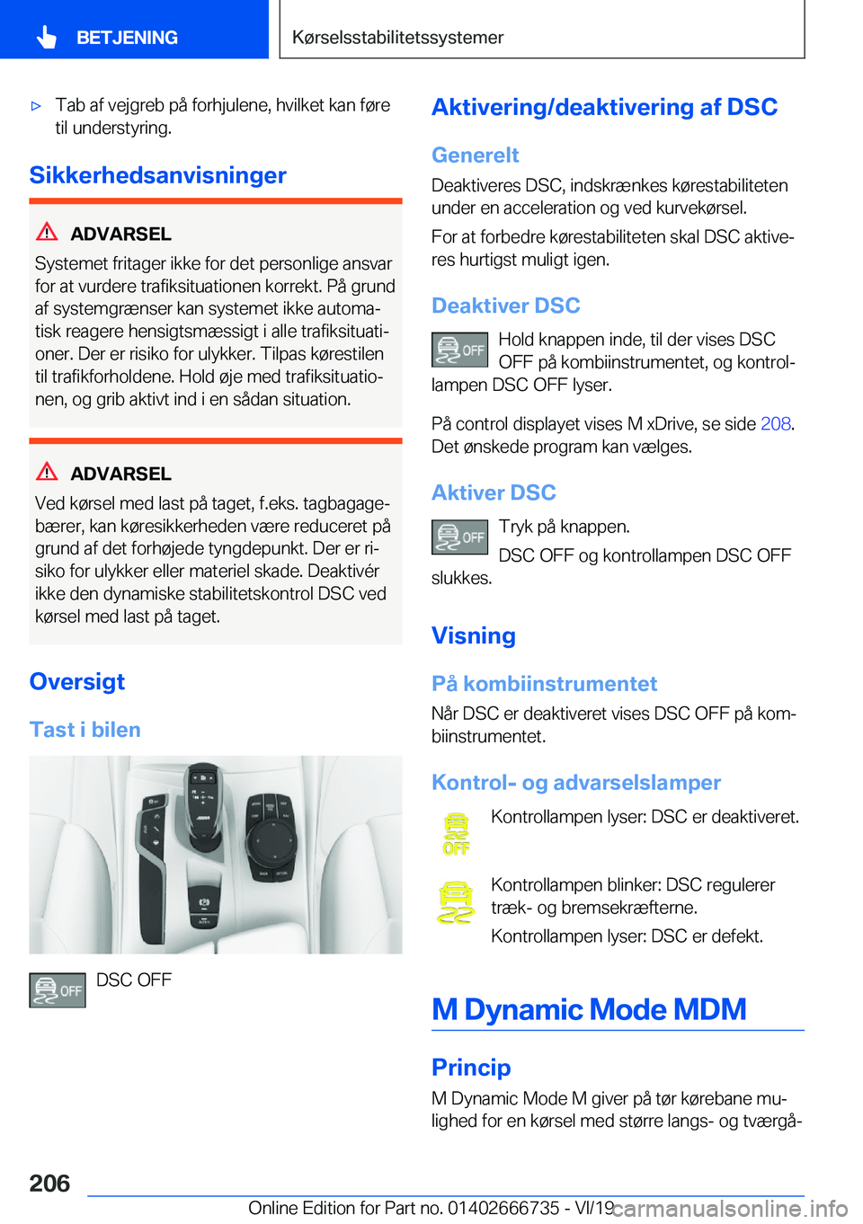 BMW M5 2020  InstruktionsbØger (in Danish) 'x�T�a�b��a�f��v�e�j�g�r�e�b��p�å��f�o�r�h�j�u�l�e�n�e�,��h�v�i�l�k�e�t��k�a�n��f�