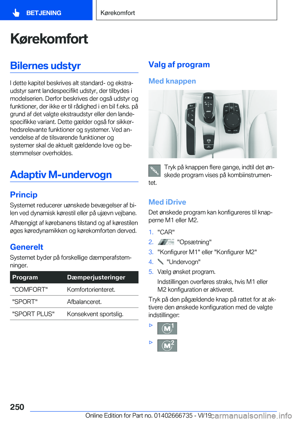 BMW M5 2020  InstruktionsbØger (in Danish) �K�
